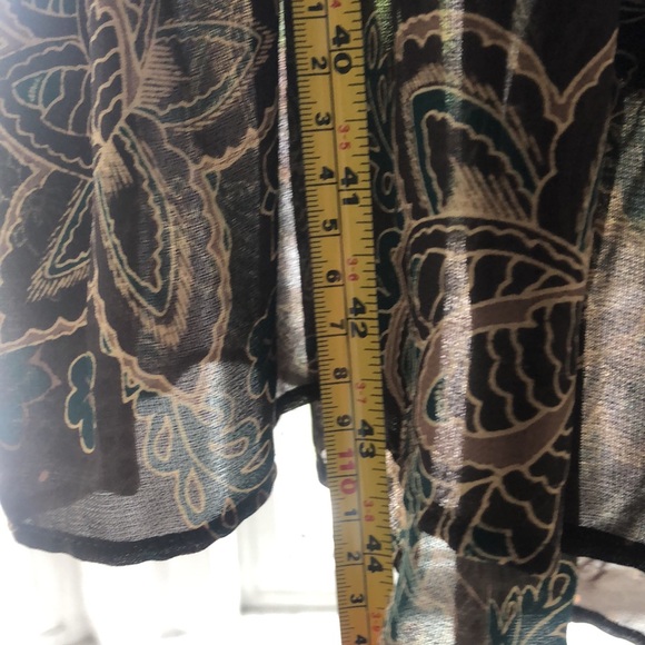 Vintage Ann Taylor Loft dress, flower pattern with velvet trimming, size 0. - Picture 6 of 6